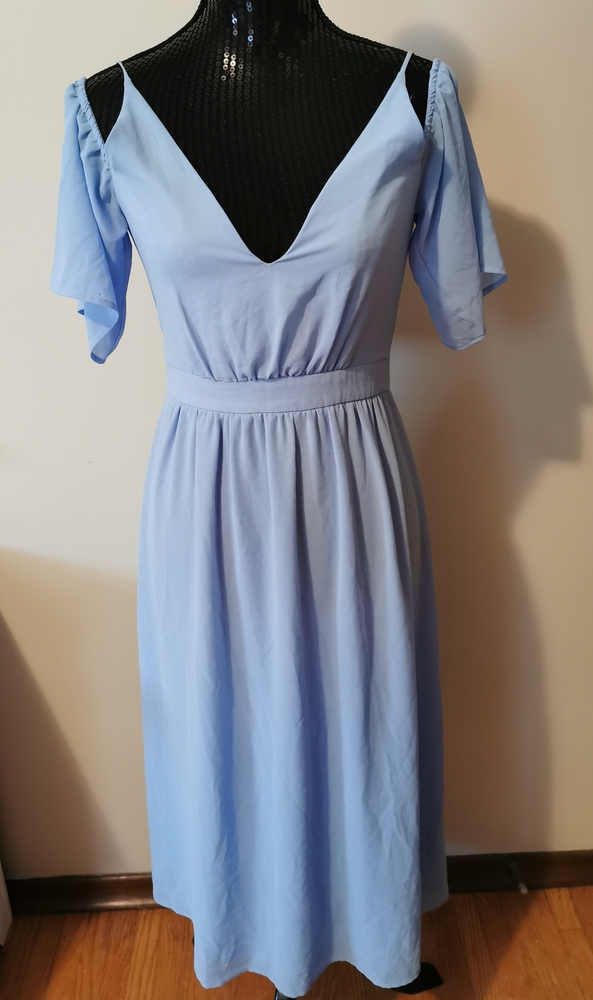 Charles Henry Cold Shoulder Blue Dress Size Small